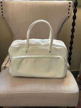 Comme des Garcons White Satchel “Bowling Bag”